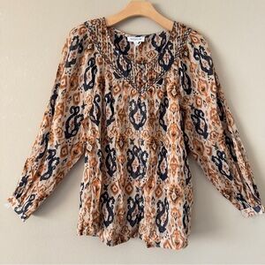 NWT Beach Lunch Lounge Penelope Grecian Tapestry Blouse Top XS